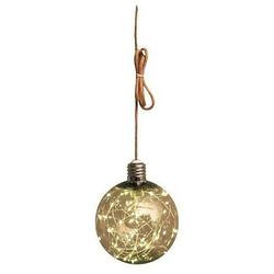 Foto van Luxform hanglamp globe smoke 60 led 17 x 21 cm goud 2-delig