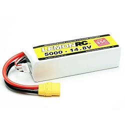 Foto van Lemonrc lipo accupack 14.8 v 5000 mah aantal cellen: 4 35 c softcase xt90