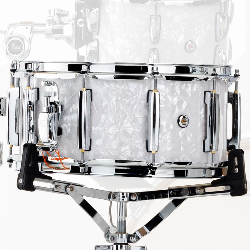 Foto van Pearl pmx1450s/c448 professional maple snaredrum 14 x 5 inch white marine pearl