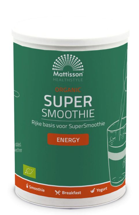 Foto van Mattisson healthstyle organic super smoothie energy