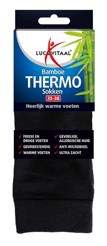 Foto van Lucovitaal bamboe thermosokken 35-38