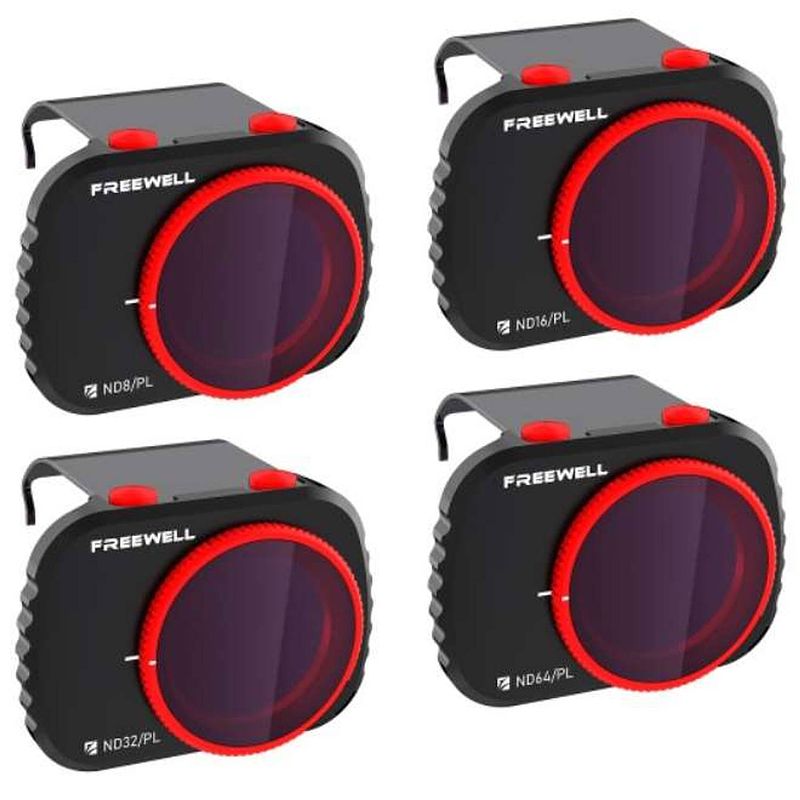 Foto van Freewell dji mini (1&2) bright day filter set nd/pl 8-16-32-64 (4 stuks)