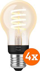 Foto van Philips hue filamentlamp white ambiance standaard e27 4-pack
