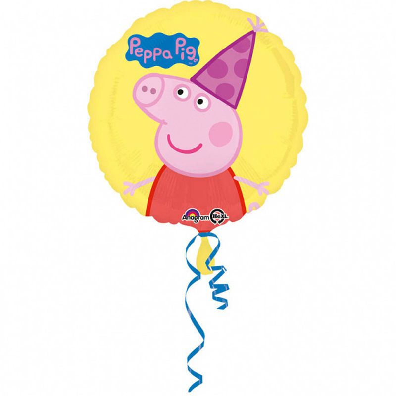 Foto van Amscan folieballon peppa pig 43 cm folie geel