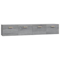 Foto van Vidaxl wandkasten 2 st 100x36,5x35 cm bewerkt hout grijs sonoma