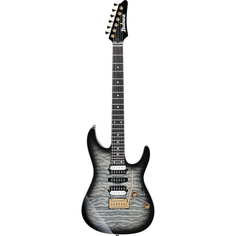 Foto van Ibanez premium az47p1qm black ice burst elektrische gitaar met gigbag