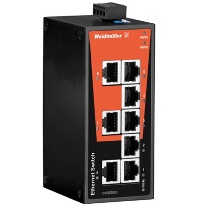 Foto van Weidmüller ie-sw-bl08-8tx industrial ethernet switch