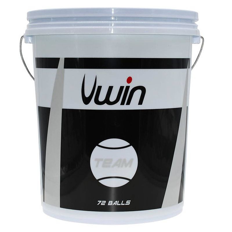 Foto van Uwin tennisballen team rubber/vilt geel 72 stuks