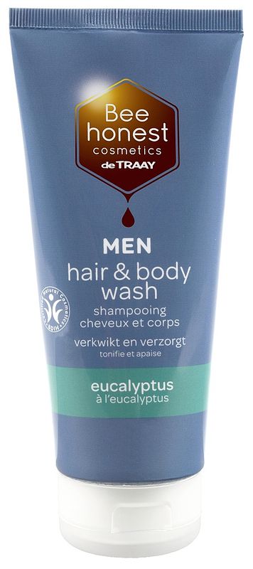 Foto van Bee honest men hair & body wash eucalyptus