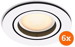 Foto van Philips hue milliskin inbouwspot white ambiance rond wit 6-pack