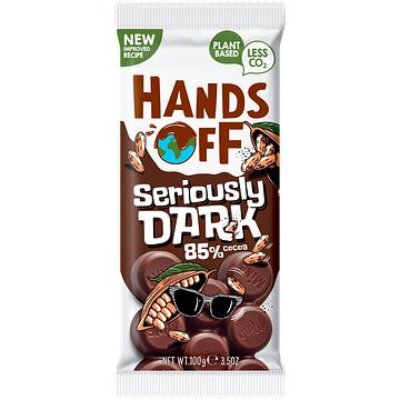 Foto van Hands off my chocolate seriously dark 85% cocoa 100g bij jumbo