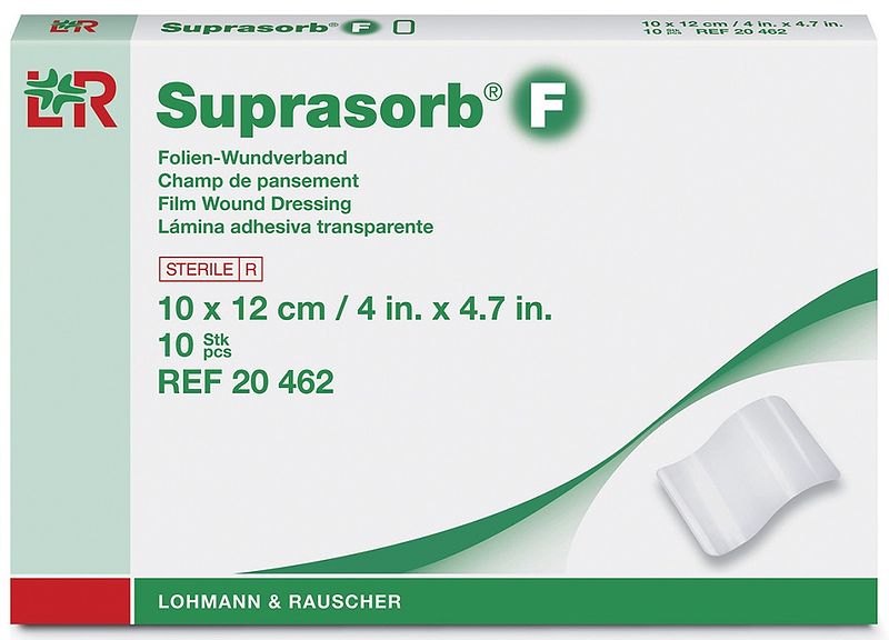 Foto van Lohmann & rauscher suprasorb f folieverband steriel 10x12cm