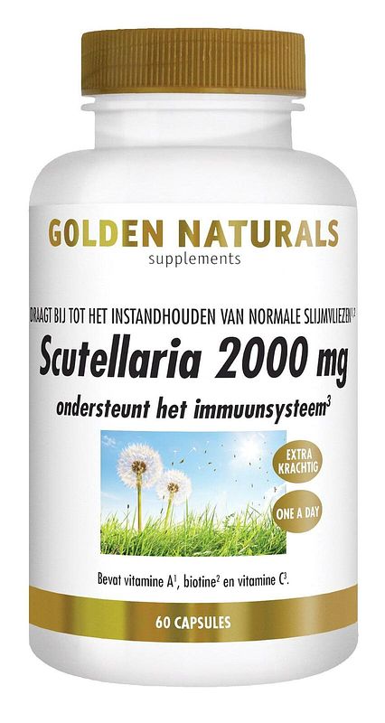 Foto van Golden naturals scutellaria 2000 mg capsules