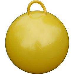Foto van Skippybal geel 60 cm voor kinderen - skippyballen buitenspeelgoed voor jongens/meisjes