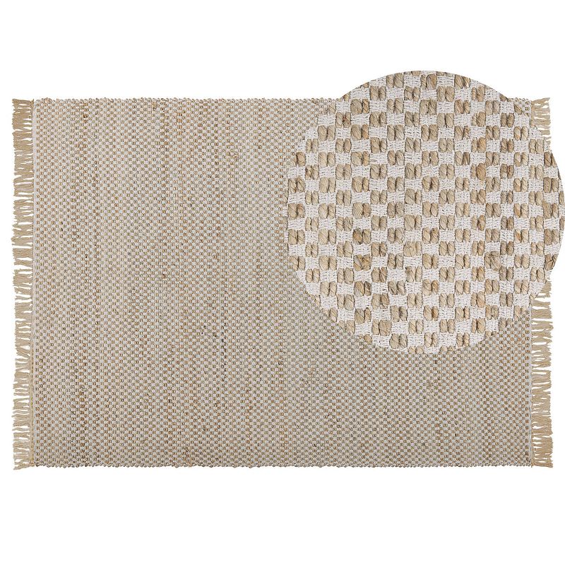 Foto van Beliani zerdali - vloerkleed-beige-jute