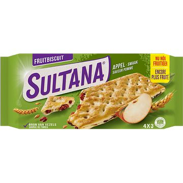 Foto van 2 verpakkingen a 140200 gram | sultana fruitbiscuits appel 175g aanbieding bij jumbo