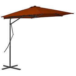 Foto van The living store parasol terracotta - 300x230 cm - uv-beschermend polyester - draaibaar