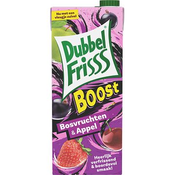 Foto van Dubbelfrisss boost bosvruchten & appel 1, 5l bij jumbo