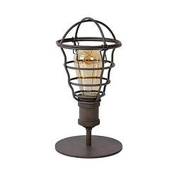 Foto van Lucide tafellamp zych - roest bruin - ø14 cm - leen bakker