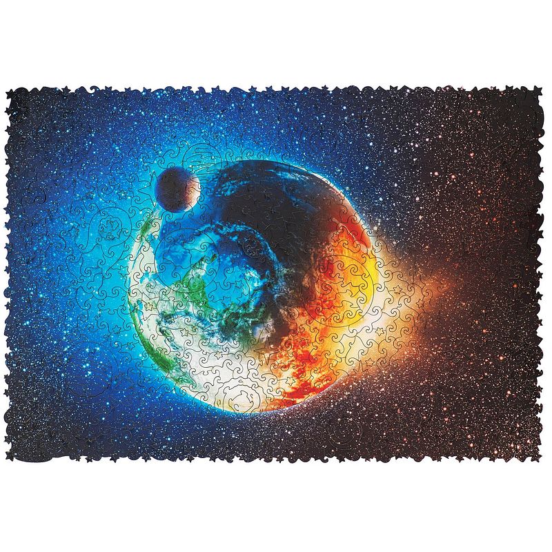 Foto van Unidragon houten puzzel woosaic - planeet aarde - 500 stukjes