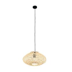 Foto van Dknc - hanglamp - rotan - 38x38x20cm - beige