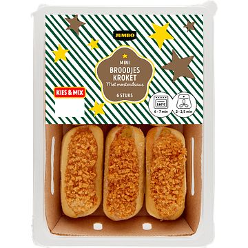 Foto van Jumbo mini broodjes kroket met mosterdsaus 6 stuks