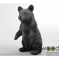 Foto van Farmwood animals - zwarte beer staand h40 cm