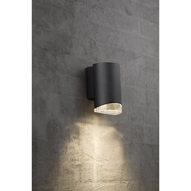 Foto van Nordlux arn 45471003 buitenlamp (wand) led gu10 28 w zwart