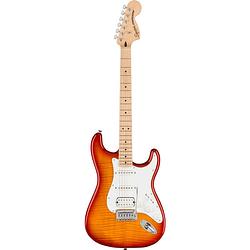 Foto van Squier affinity series stratocaster fmt hss mn sienna sunburst elektrische gitaar