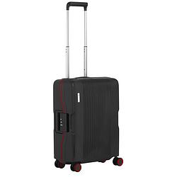 Foto van Carryon protector luxe handbagage koffer - trolley 55cm met tsa-klikslot - 4-delige packer set - zwart