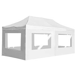 Foto van Vidaxl partytent inklapbaar met wanden 6x3 m aluminium wit