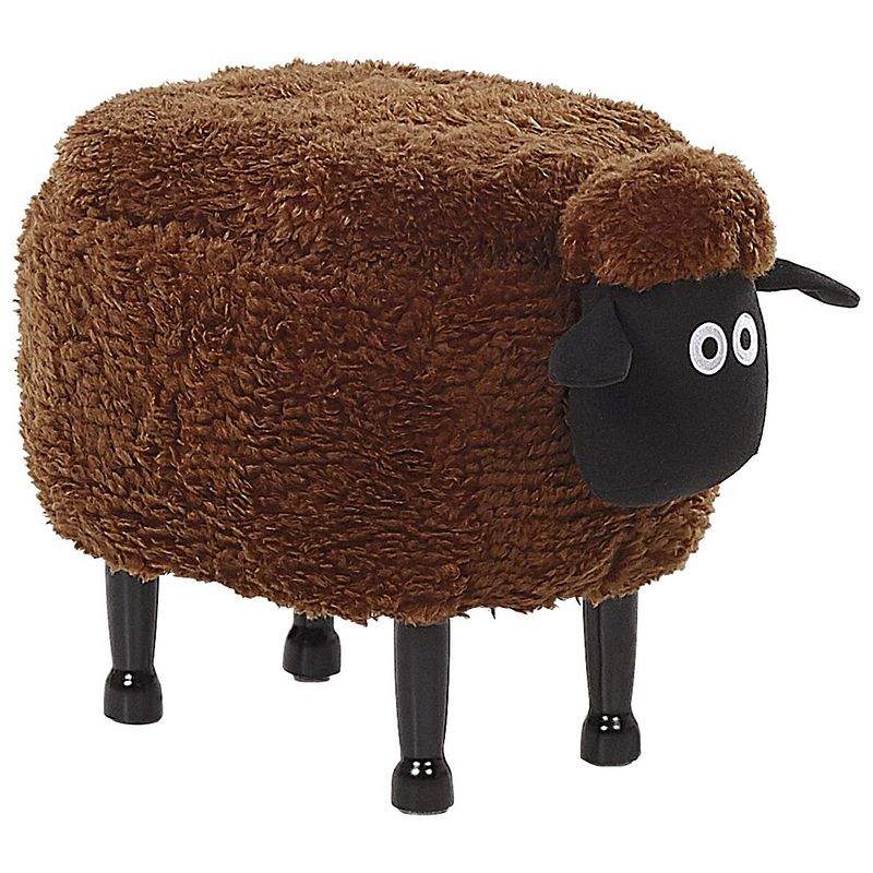 Foto van Beliani sheep - hocker-bruin-polyester