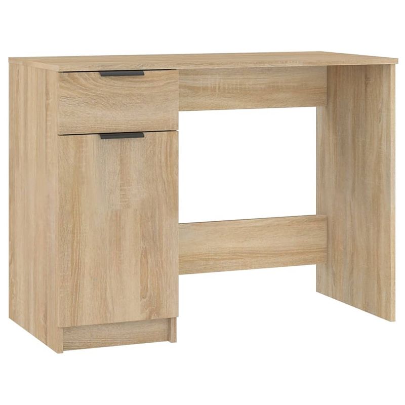 Foto van The living store bureau - sonoma eiken - 100 x 50 x 75 cm - stevig bewerkt hout