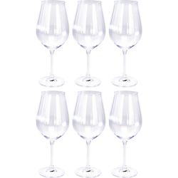 Foto van 6x witte wijnglazen 52 cl/520 ml van kristalglas - wijnglazen