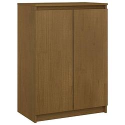 Foto van Vidaxl dressoir 60x36x84 cm massief grenenhout honingbruin