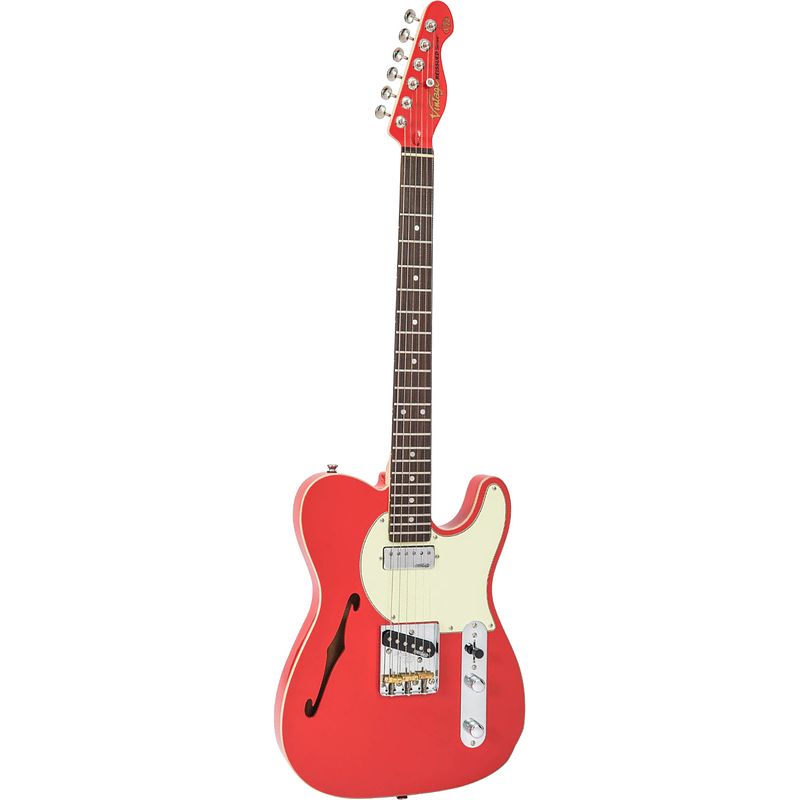 Foto van Vintage v72 reissued semi-hollow firenza red