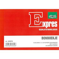 Foto van Sigel expres bonboek zelfkopiërend a6 papier rood 150 vel