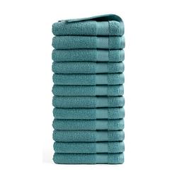 Foto van Seashell hotel handdoek - 12 stuks - denim blue - 50x100cm