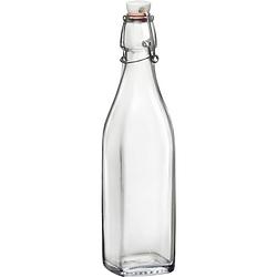 Foto van 1x limonadeflessen/waterflessen transparant 250 ml vierkant - weckpotten