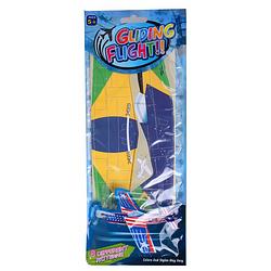 Foto van Toi-toys werpvliegtuig brazil 29 x 12 cm foam geel 4-delig