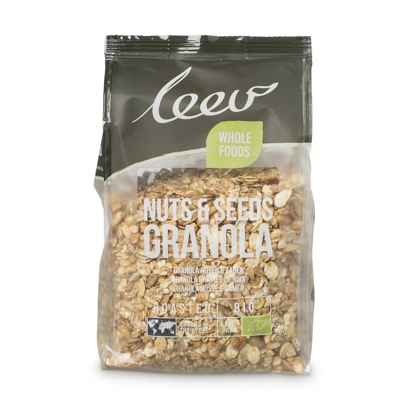 Foto van Leev granola noten & zaden roasted bio 350g bij jumbo