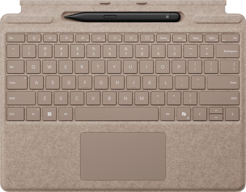 Foto van Microsoft surface pro type cover met slim pen duinzand qwerty