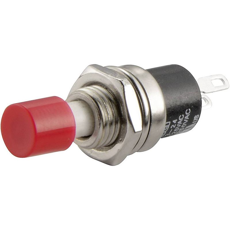 Foto van Tru components 1587869 tc-r13-24a1-05 rd druktoets 250 v/ac 1.5 a 1x uit/(aan) moment 1 stuk(s)