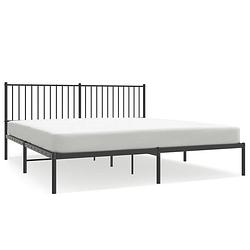 Foto van The living store bedframe classic - metalen constructie - metalen latten en poten - extra opbergruimte - comfortabele