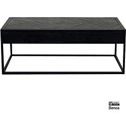 Foto van Benoa jax 2 drawer coffee table black 120 cm