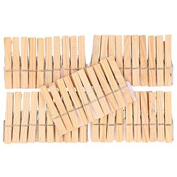 Foto van 200x houten wasknijpers 7,5 cm - knijpers