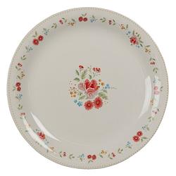 Foto van Clayre & eef servies ontbijtbord ø 20*2 cm beige keramiek rond bloemen eetbord roze eetbord