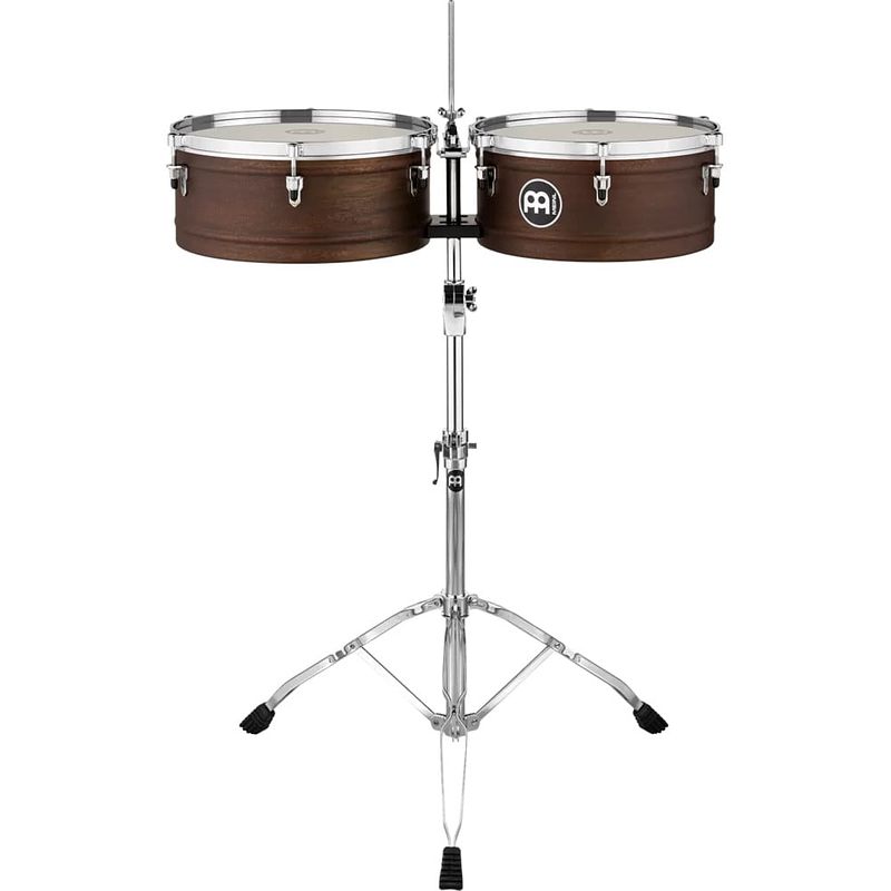 Foto van Meinl mts1415rr-m marathon series antique finish timbales 14 & 15 inch x 6.5 inch