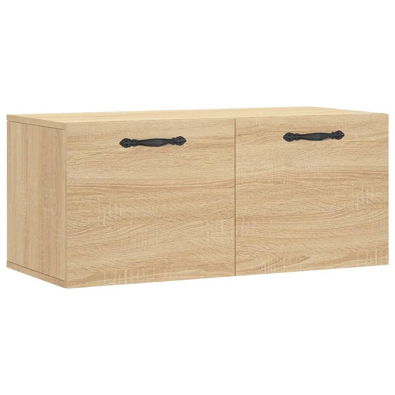 Foto van The living store wandkast - sonoma eiken - 80 x 36.5 x 35 cm - duurzaam materiaal