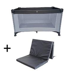 Foto van Bebies first campingbed met luxe matras travel grijs